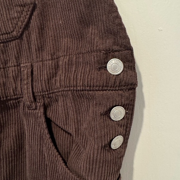 Free People “We the Free” Brown Corduroy Women's Overalls - Picture 4 of 7